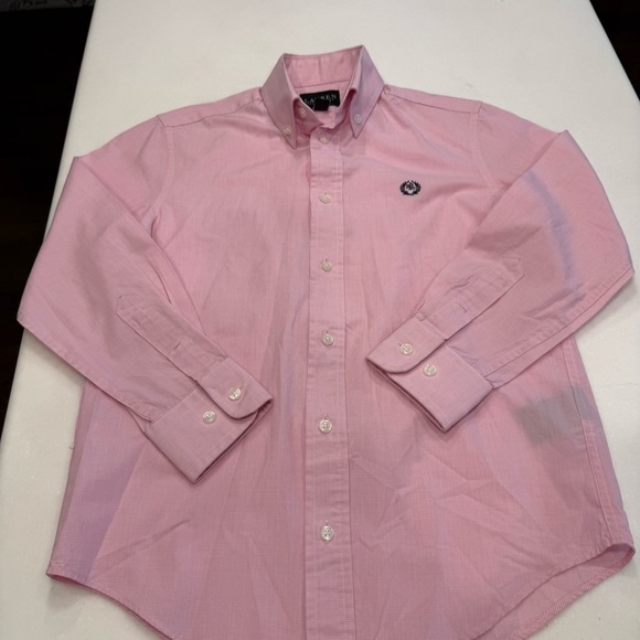 Ralph Lauren Black Label Boys Shirt Pink & White Button Down Sz 10 NEW - Picture 9 of 11